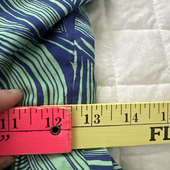 PLENTY TRACY REESE Womens 4 Blue Green Abstract Fit Flare Mini Summer Party - Picture 8 of 10